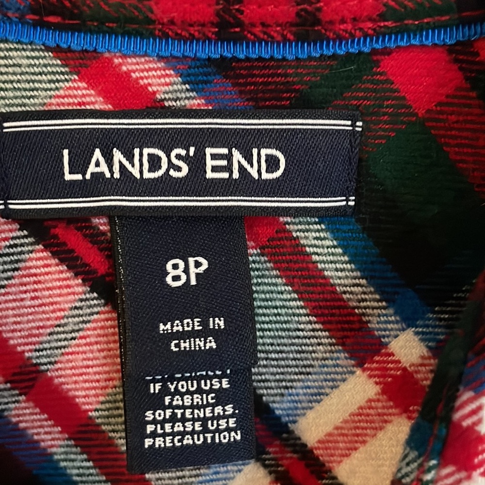 Lands’ End flannel shirt - Picture 5 of 6